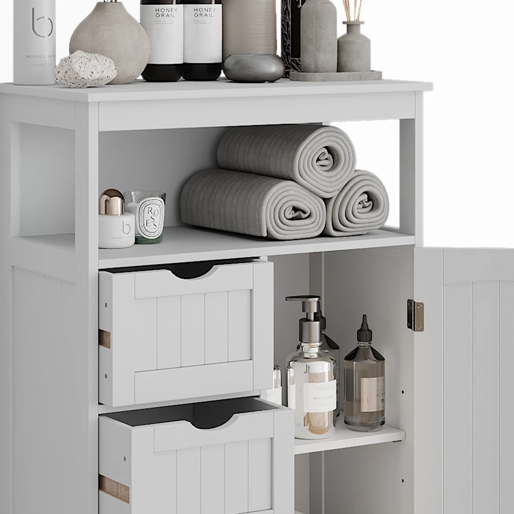 Vicco Midischrank Weiß 56 x 86.5 cm mit Schubladen, Bianco