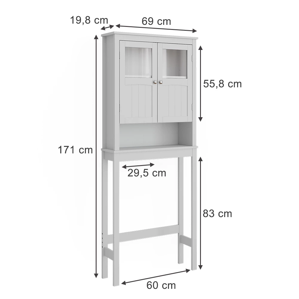 Vicco Wc-kaappi Valkoinen 69x171 cm, Bianco