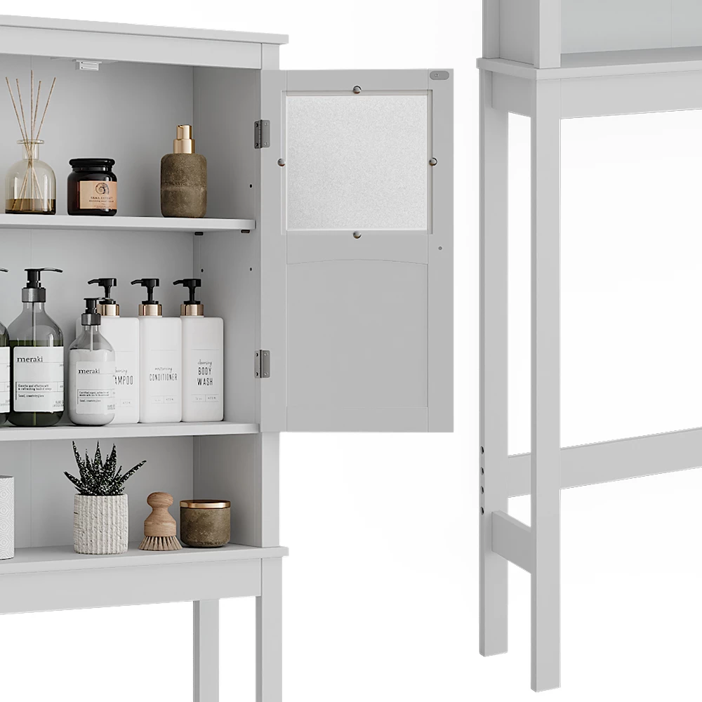 Vicco Toilettenschrank Weiß 69 x 171 cm, Bianco