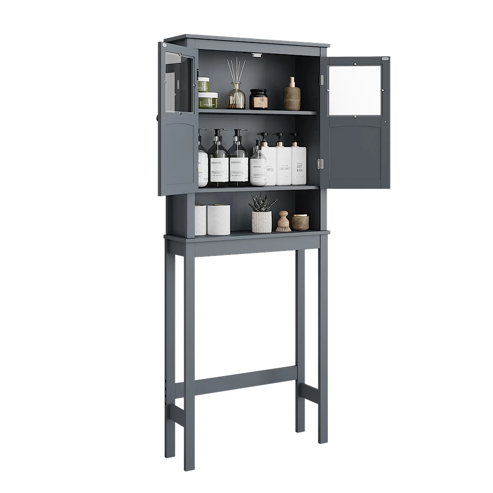 Vicco Toilettenschrank Grau 69 x 171 cm, Bianco
