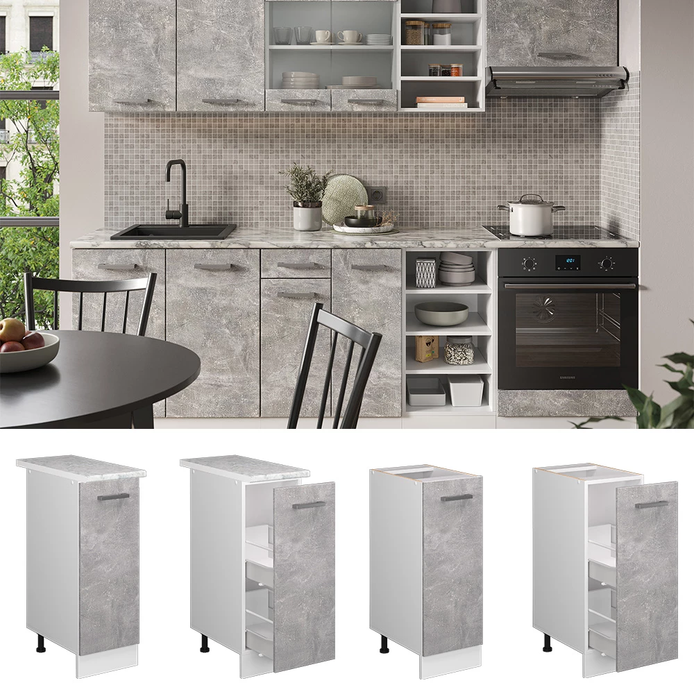 Vicco Apothekerschrank beton 30 cm bez radne ploče, R-Line