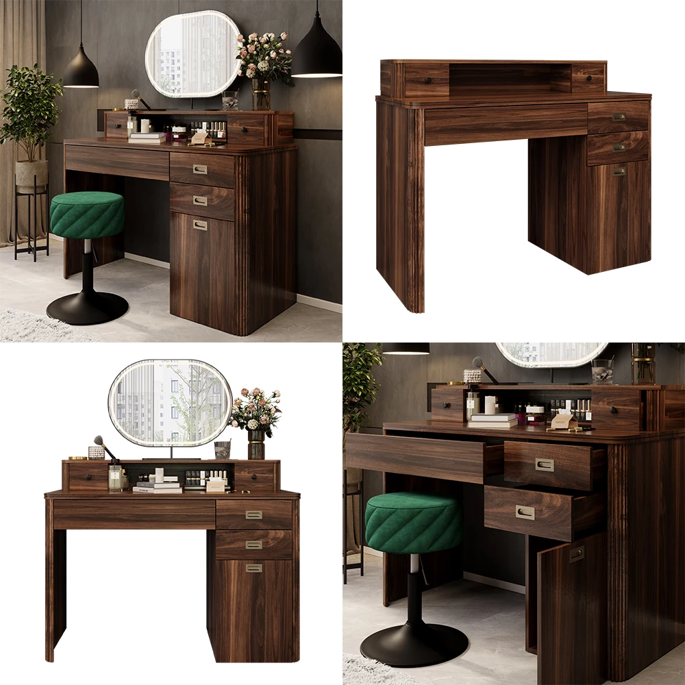Vicco Tavolo da toilette Rovere rustico 120 cm Senza specchio, Neria
