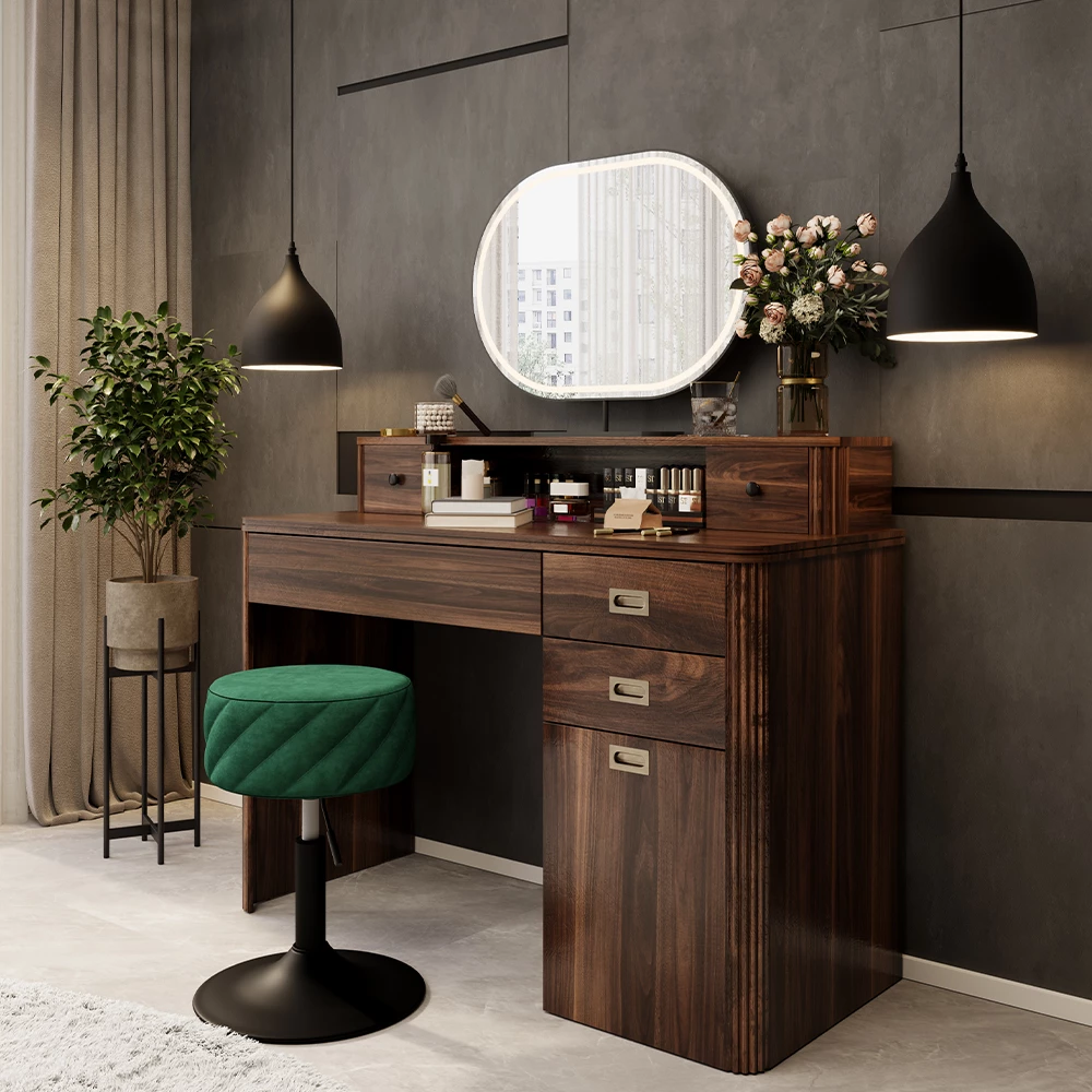 Vicco Tavolo da toilette Rovere rustico 120 cm Senza specchio, Neria