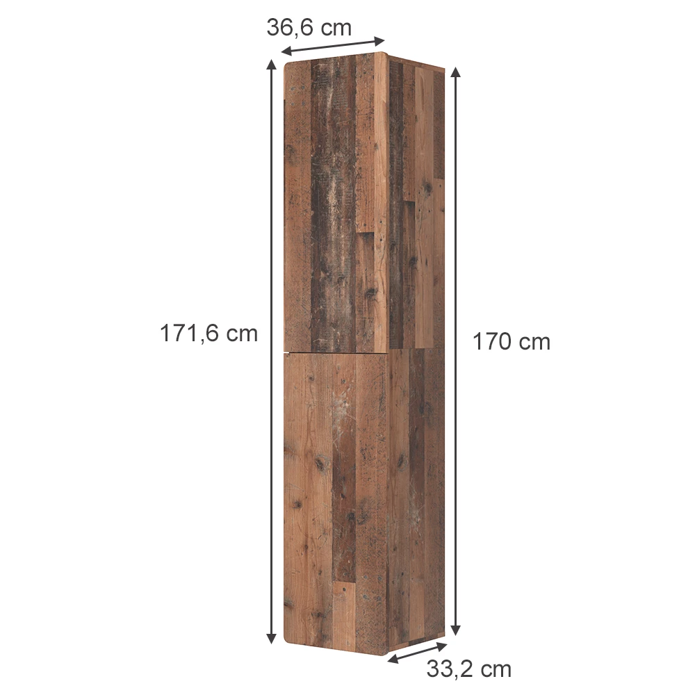 Vicco Badrumsskåp Gammal stil 36.6x171.6 cm, Izan