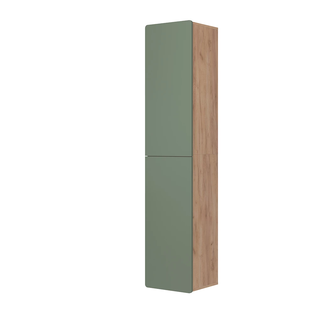 Vicco Badschrank Grün/Goldkraft Eiche 36.6 x 171.6 cm, Izan