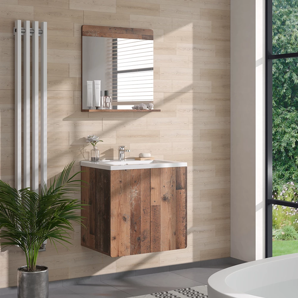 Vicco Badkamerspiegel Oldstyle 60 x 62 cm met plank, Izan