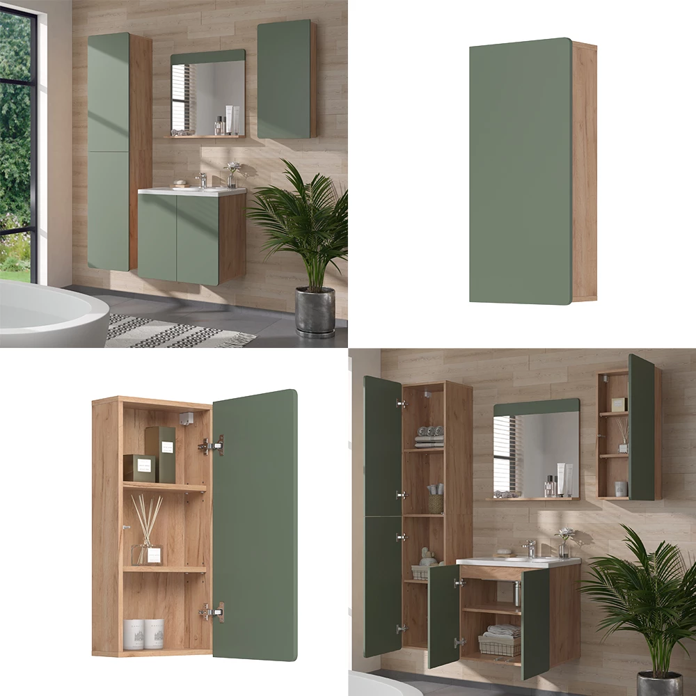Vicco Wandmeubels Goldkraft eik/groen , Izan