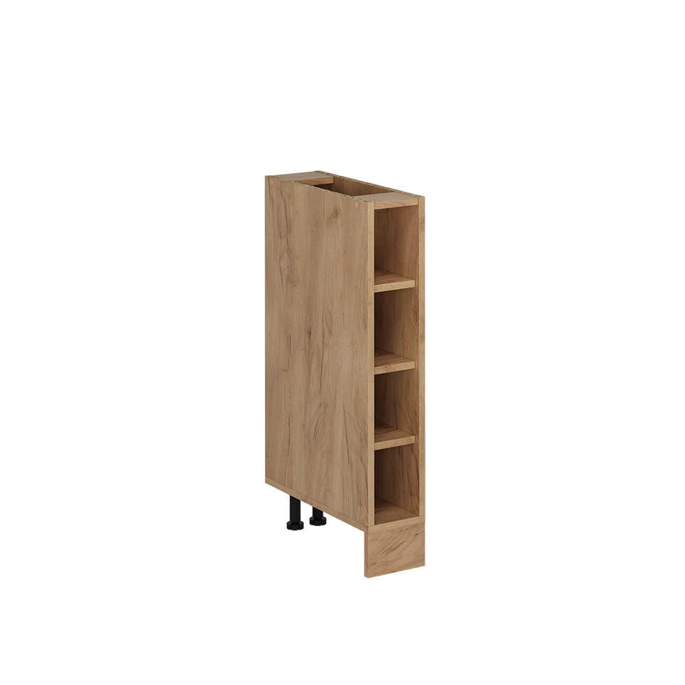 Vicco Küchenregal R-Line, offener Küchenschrank, Goldkraft Eiche, 15 cm ohne Arbeitsplatte