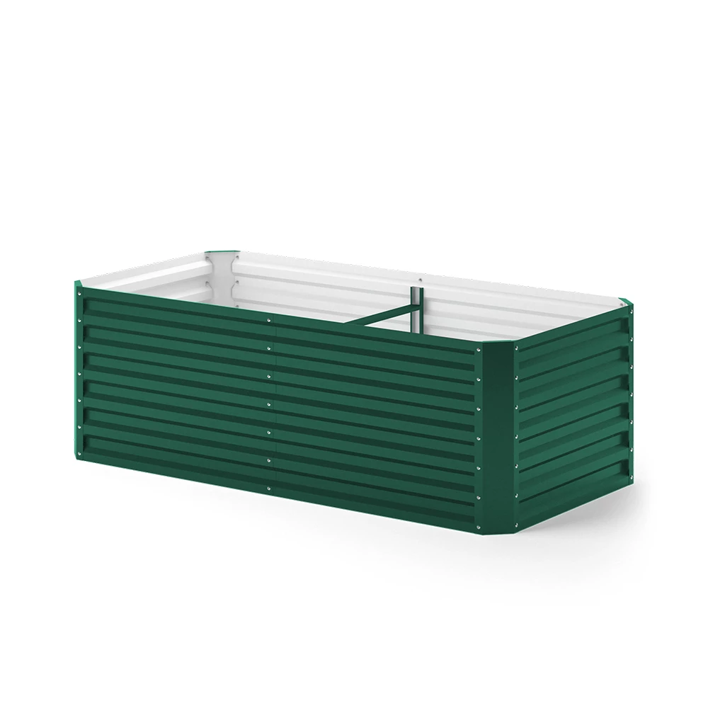 Ok-Living Hochbeet Kräuterbeet Gemüsebeet rechteckig 180x90x60cm (LxBxH) grün Pflanzkasten Frühbeet Aufzucht Beet Garten