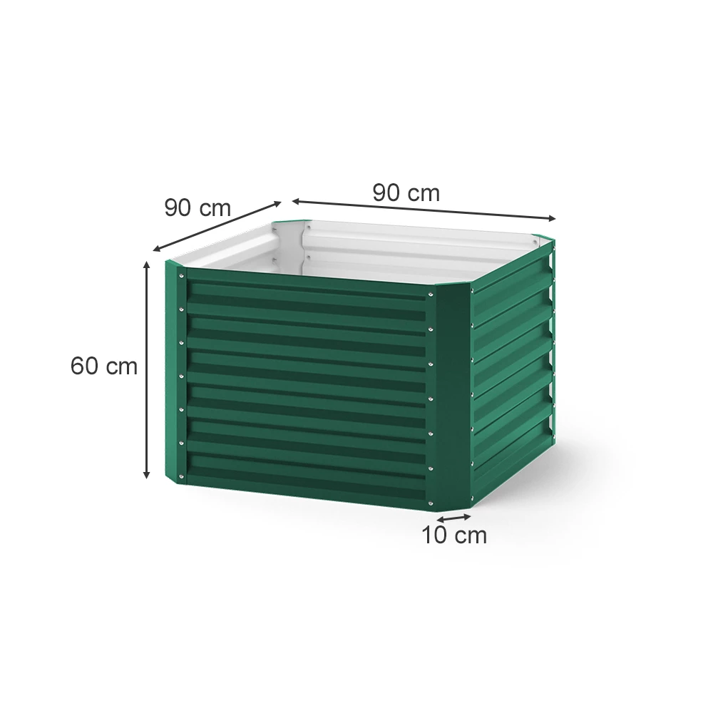 ok-Living Hochbeet Kräuterbeet Gemüsebeet rechteckig 90x90x60cm (LxBxH) grün Pflanzkasten Frühbeet Aufzucht Beet Garten