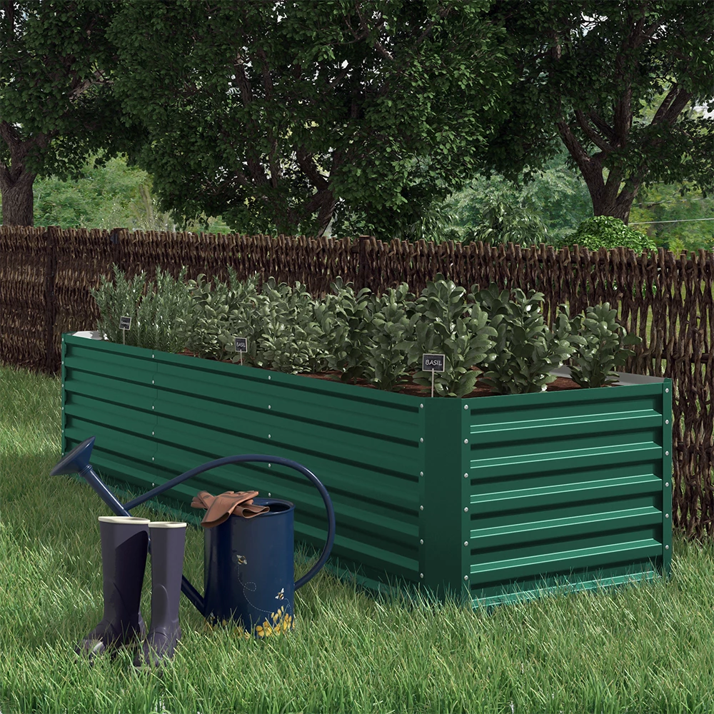 Olle Letti Da Giardino Rialzati In Metallo – Altezza 43,2 Cm, Verde Salvia, Dimensioni 61x43,2 Cm – Facili Da Montare, Resistenti Alla Ruggine, Per Verdure E Fiori