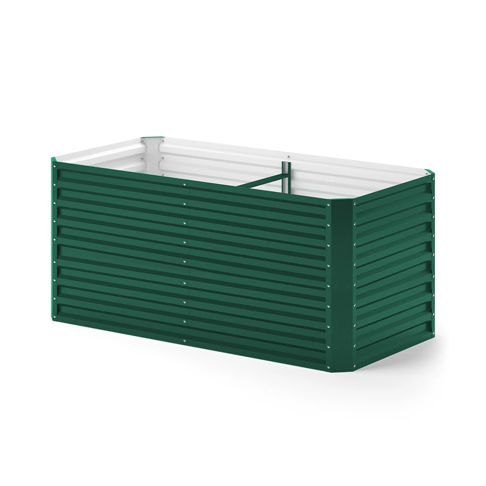 Ok-Living Hochbeet Kräuterbeet Gemüsebeet rechteckig 180x90x80cm (LxBxH) grün Pflanzkasten Frühbeet Aufzucht Beet Garten