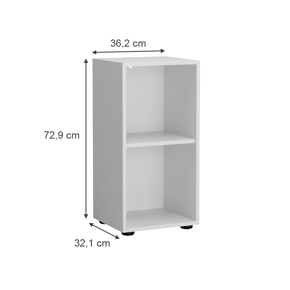 Vicco Scaffale per bambini Bianco 36.2 x 72.9 cm 2 scomparti, Estell