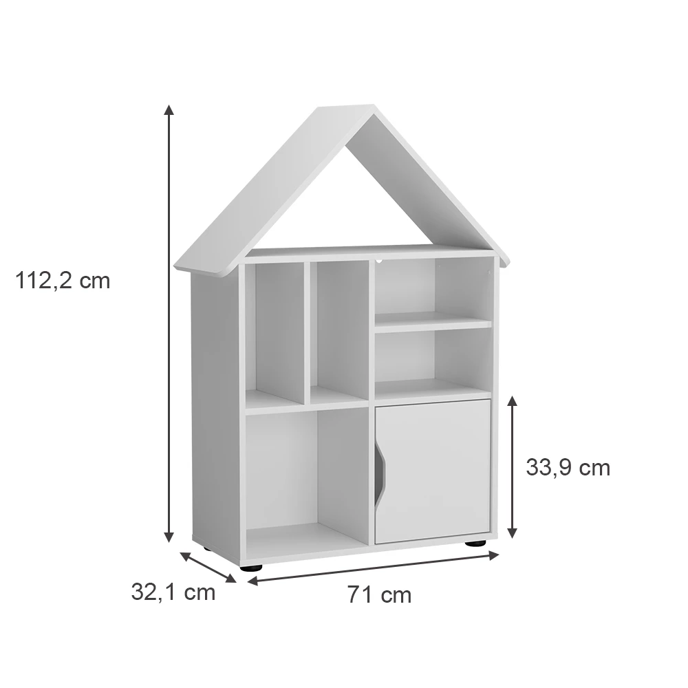 Vicco Kinderregal Weiß 71 x 112.2 cm, Estell