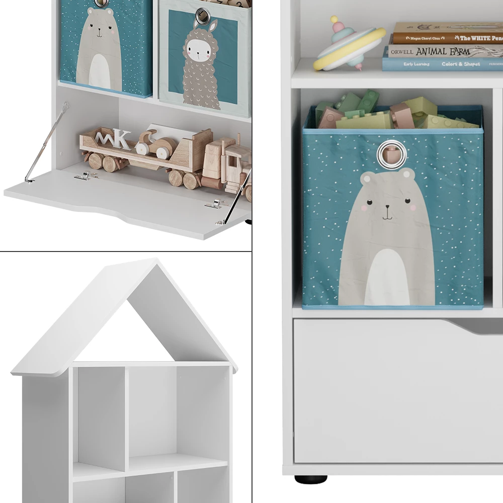 Vicco Kinderregal Weiß 71 x 178.5 cm, Estell
