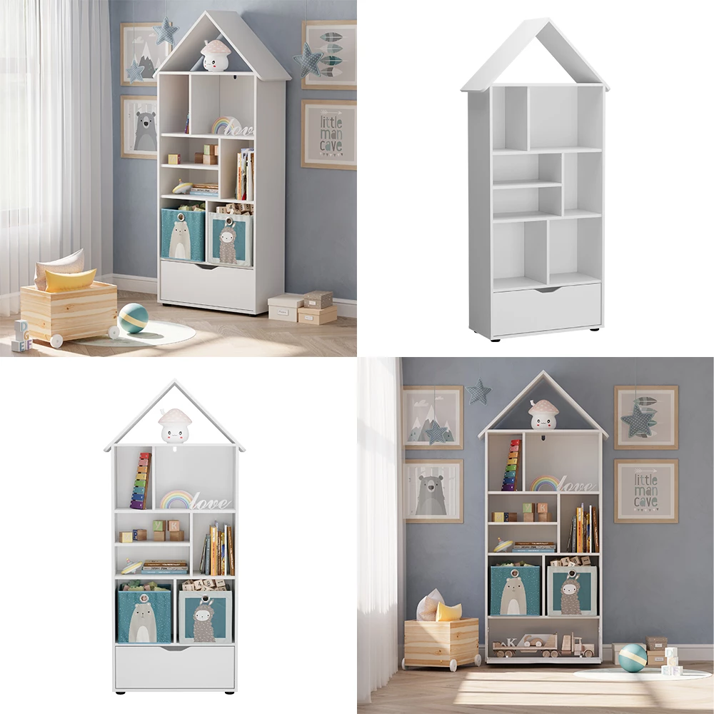 Vicco Kinderregal Weiß 71 x 178.5 cm, Estell