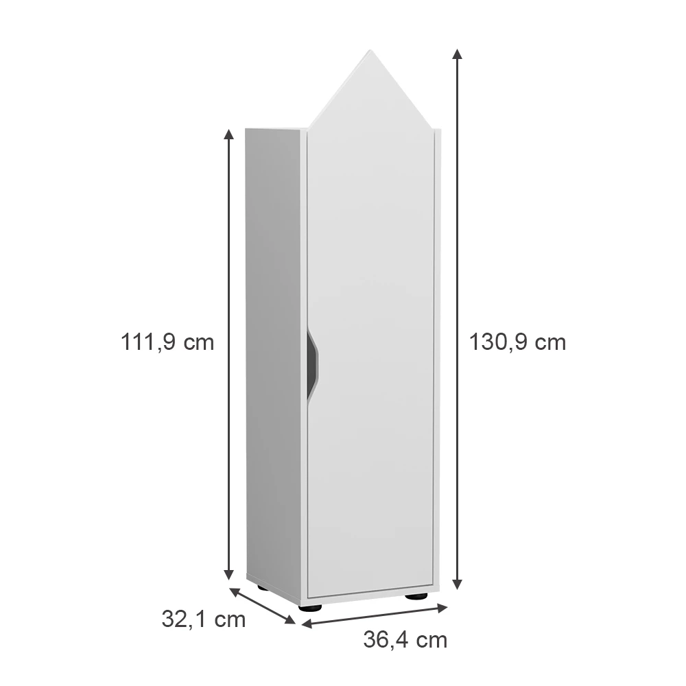 Vicco Scaffale per bambini Bianco 36.4 x 130.9 cm, Estell