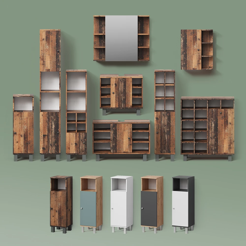 Waschbeckenunterschrank Fucino Weiß 80 x 54 cm livinity®