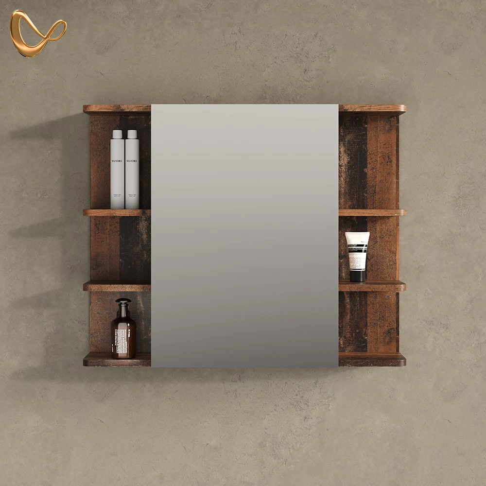 Badspiegelschrank Fucino Antikholz 79.6 x 64 cm livinity®