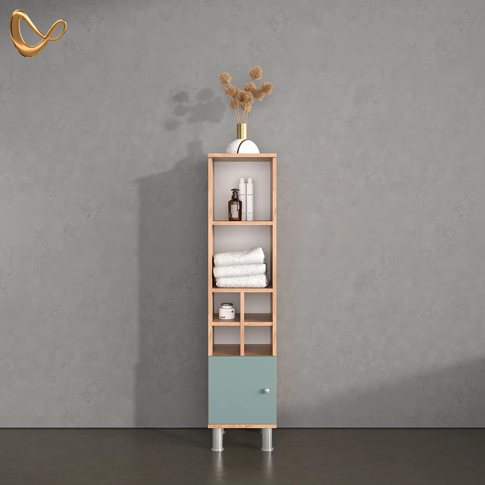 Midischrank Fucino Grün 30 x 130.6 cm kleine Tür livinity®