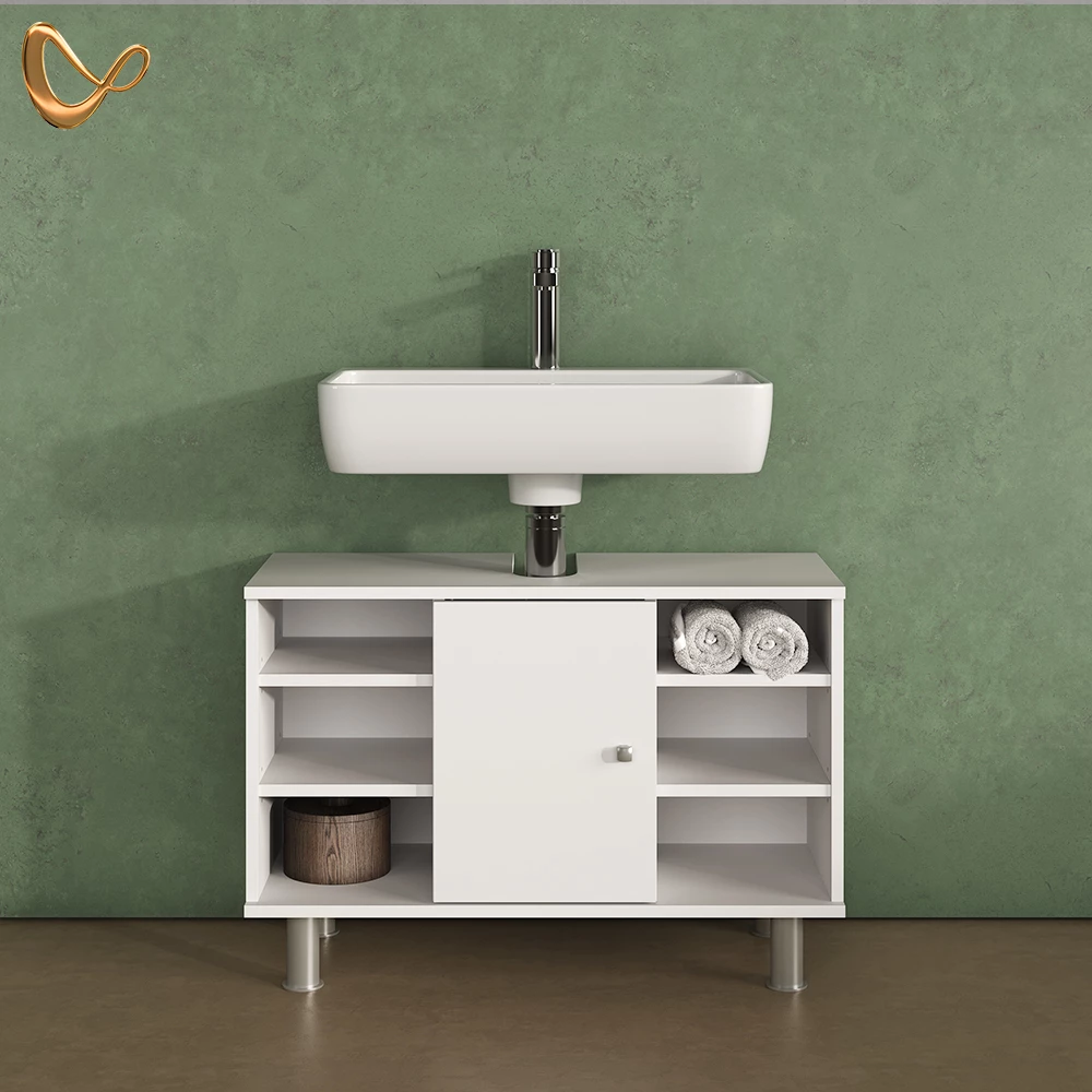 Waschbeckenunterschrank Fucino Weiß 80 x 54 cm livinity®