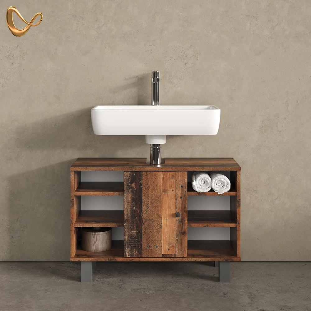Waschbeckenunterschrank Fucino Antikholz 80 x 54 cm livinity®