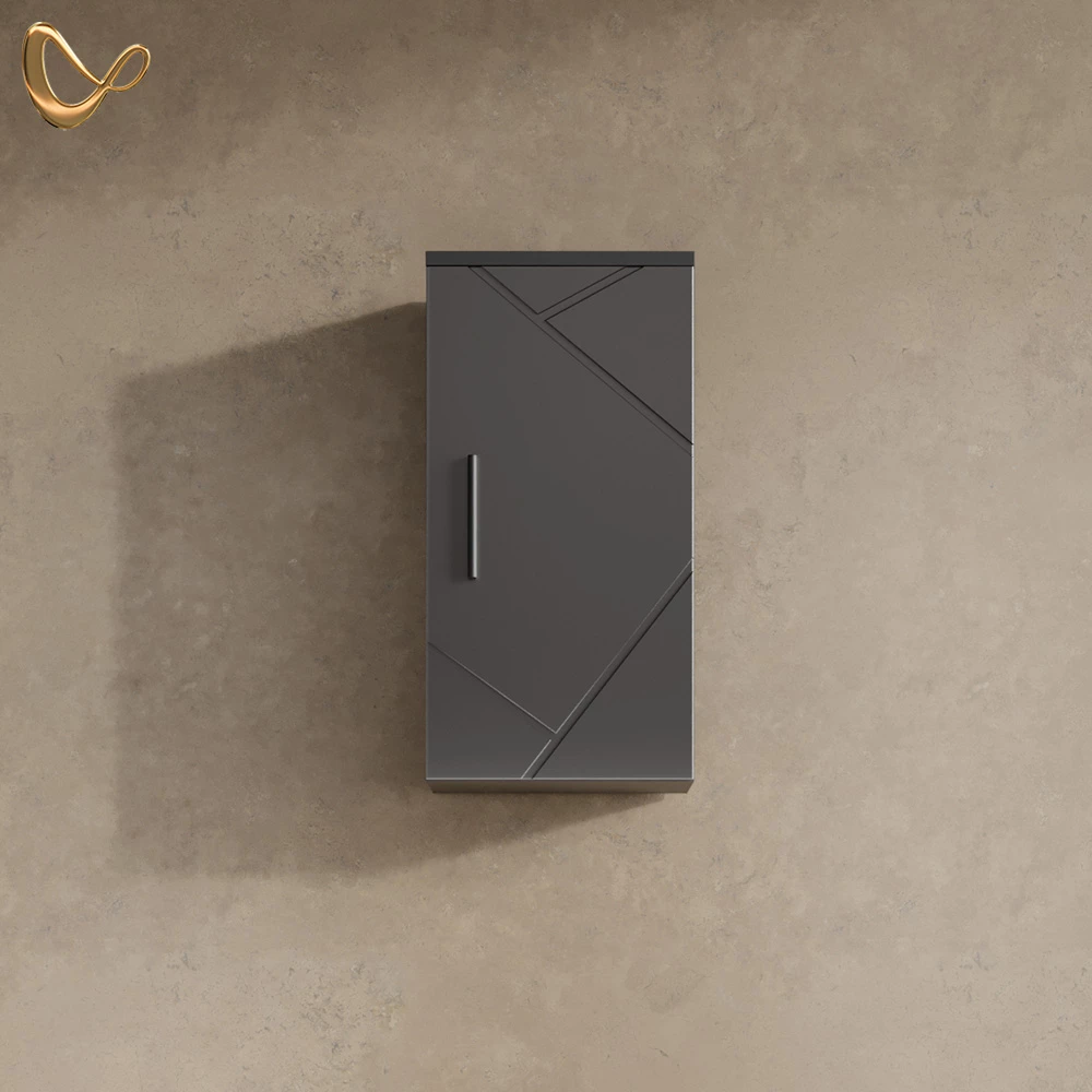 Badschrank Ronco Anthrazit Hochglanz 30 x 59 cm livinity®