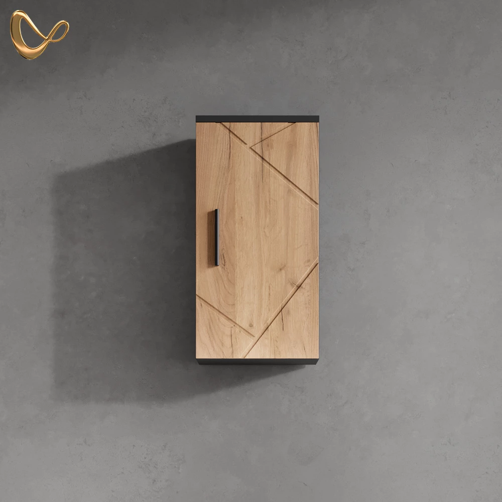 Badschrank Ronco Goldkraft Eiche/Anthrazit 30 x 59 cm livinity®