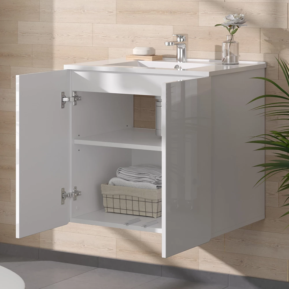 Vicco Conjunto de móveis de casa de banho Branco , Izan