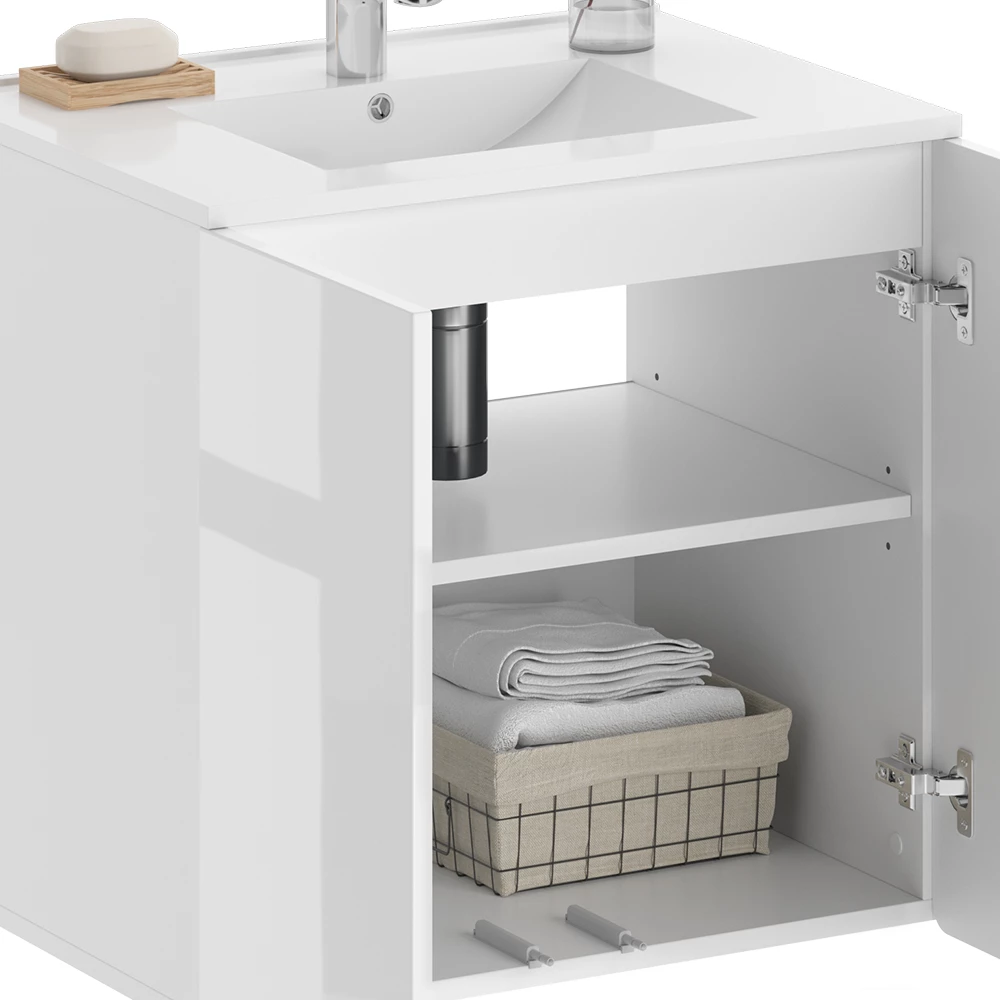 Vicco Conjunto de móveis de casa de banho Branco , Izan