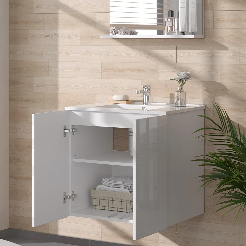 Vicco Badkamermeubel set Wit 2 delen, Izan