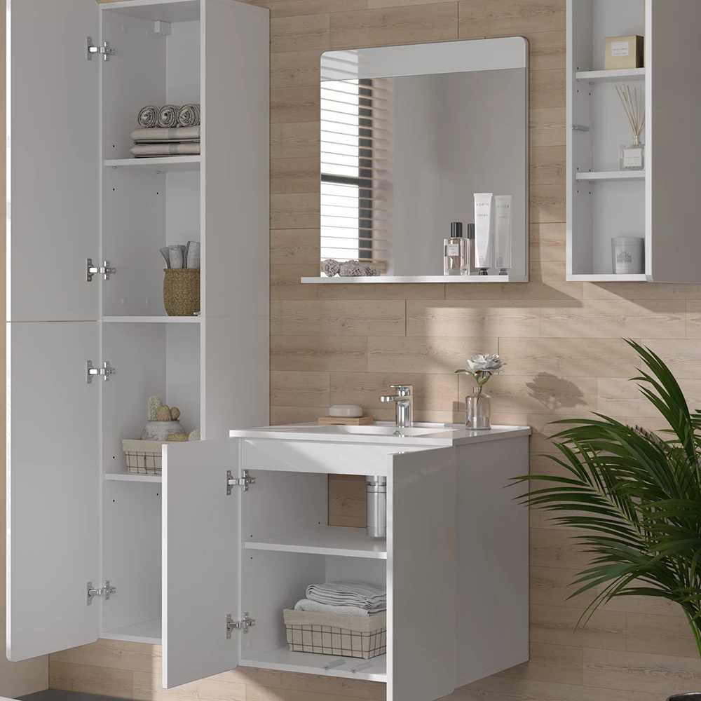 Vicco Garnitura kopalniškega pohištva Bela 4 deli, Izan