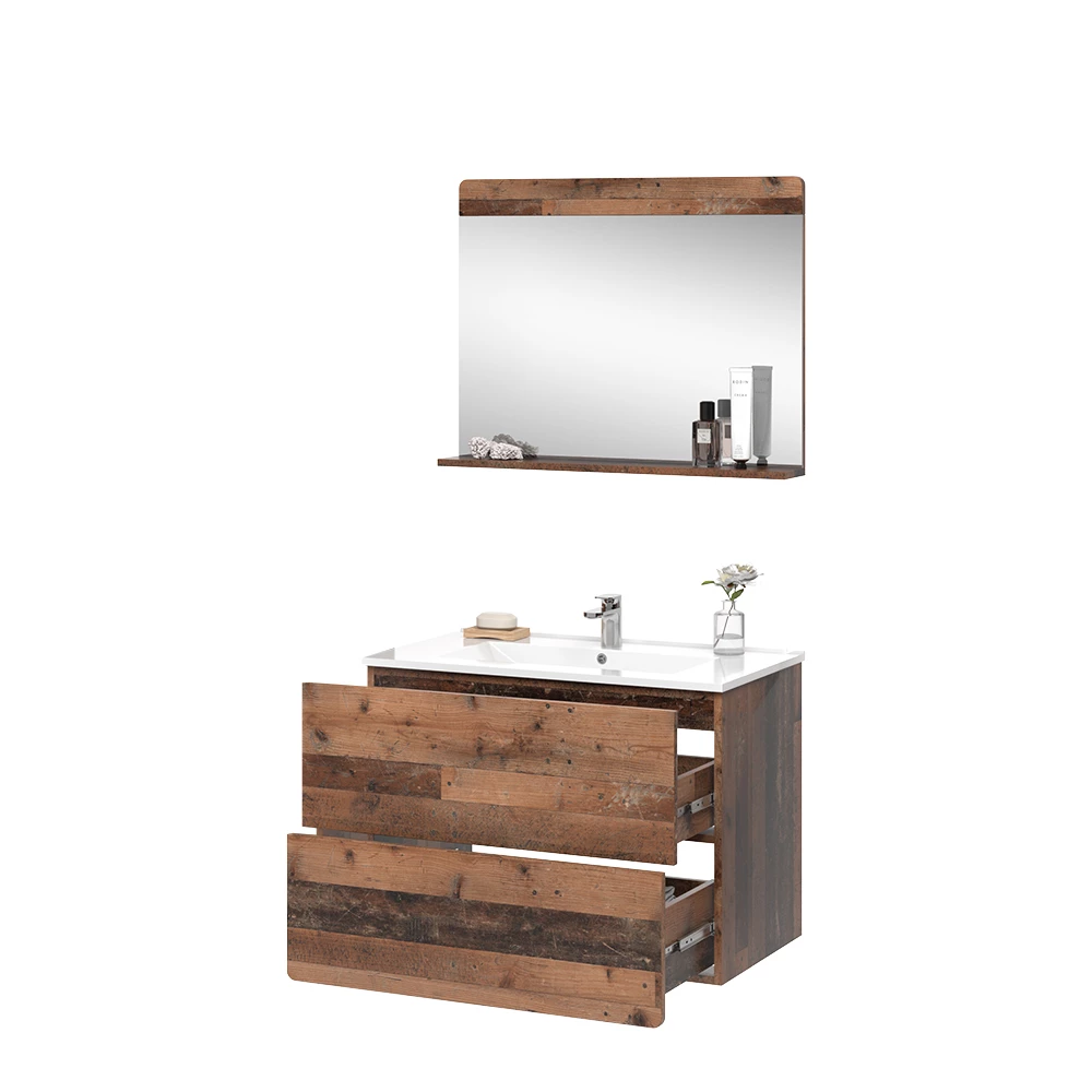 Vicco Badkamermeubelset Oldstyle 3 delen met spiegel, Izan
