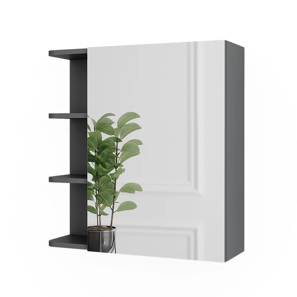 Vicco Kylpyhuoneen peilikaappi antrasiitti 62x64 cm, Fynn