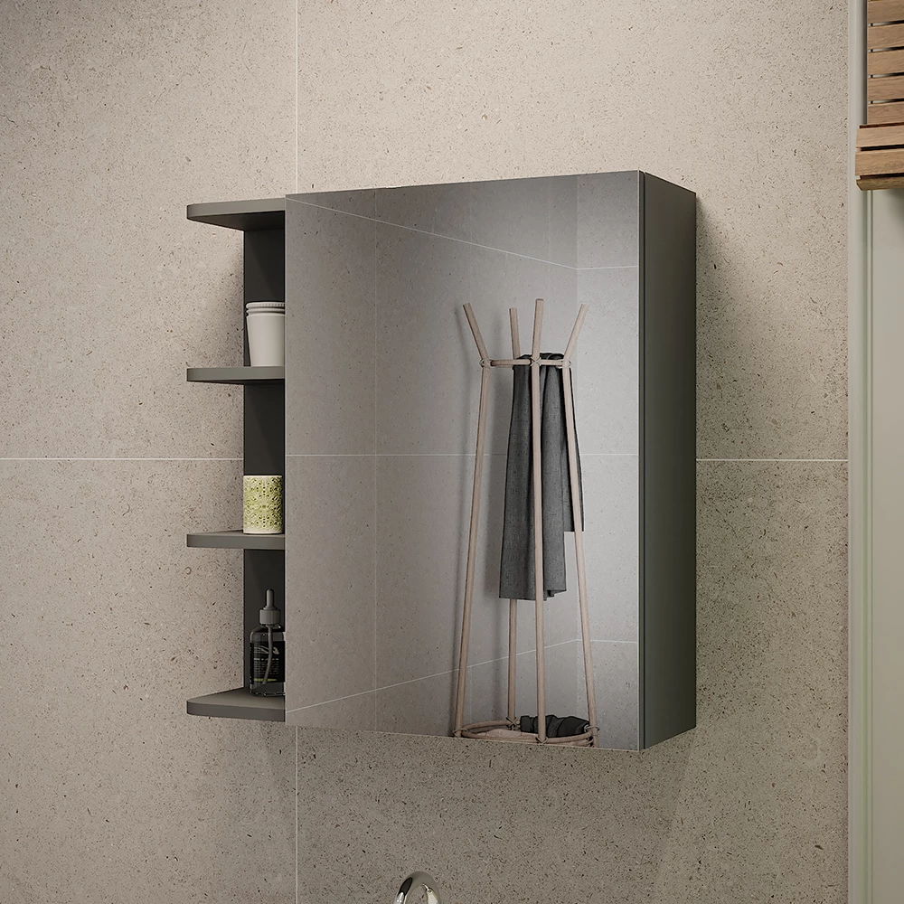 Vicco Spiegelschrank Anthrazit 62 x 64 cm, Fynn