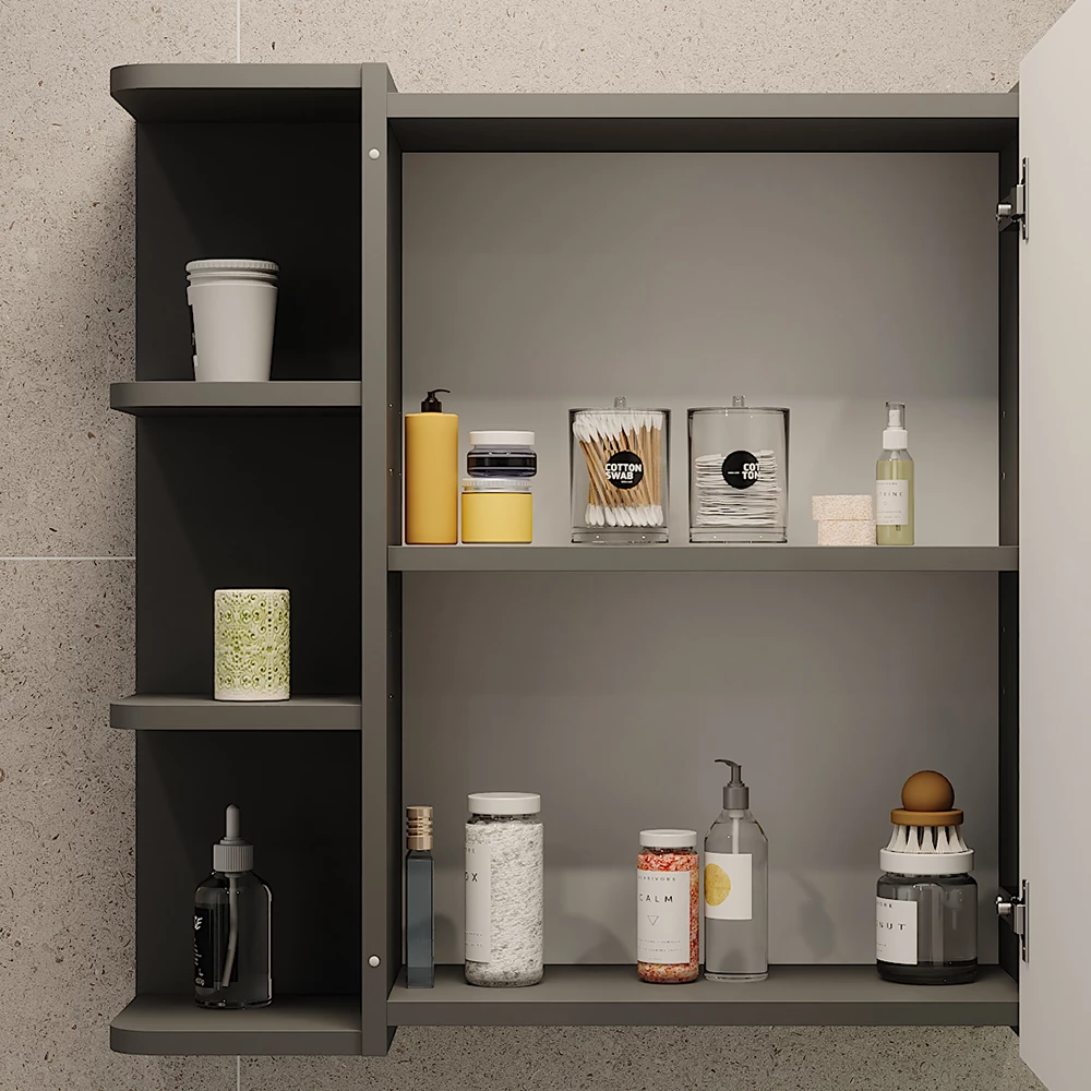 Vicco Spiegelschrank Anthrazit 62 x 64 cm, Fynn