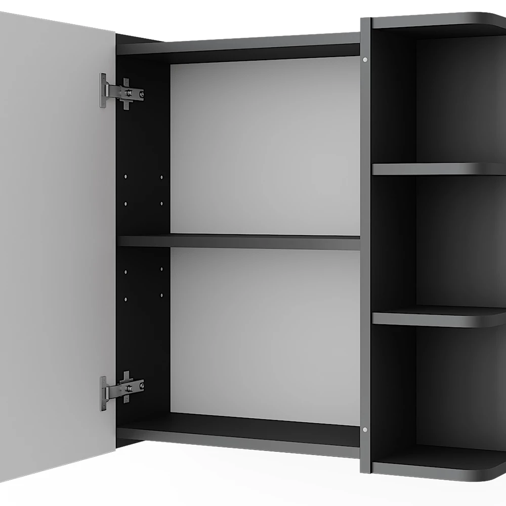 Vicco Spiegelschrank Anthrazit 62 x 64 cm, Fynn