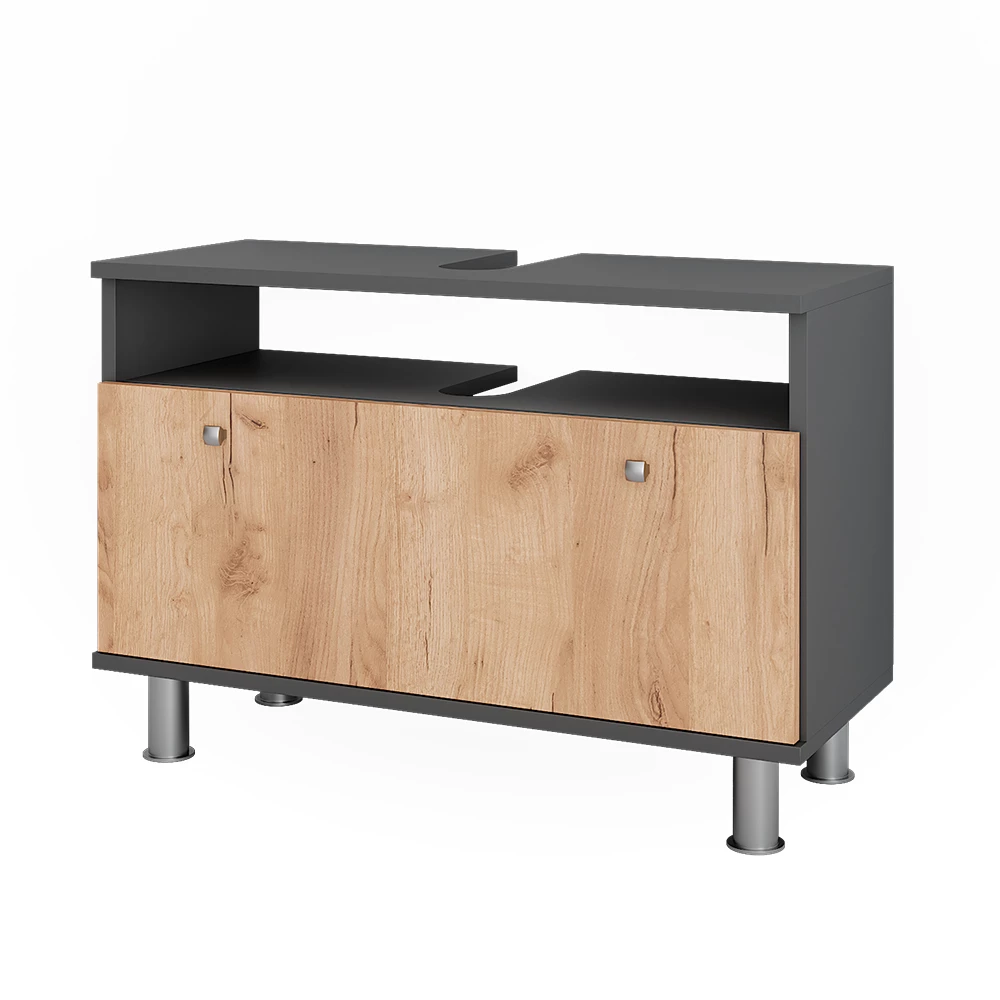 Vicco Vanity unit for the washbasin Antracit/zlatý dub 80.2 x 54 cm so zásuvkou, Fynn