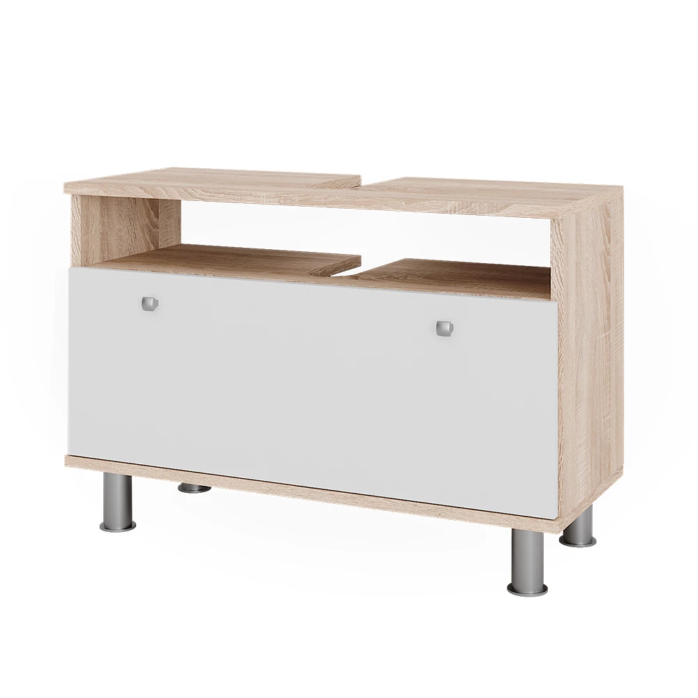 Vicco Vanity unit for washbasin Sonoma/Valkoinen 80.2x54 cmlaatikolla, Fynn