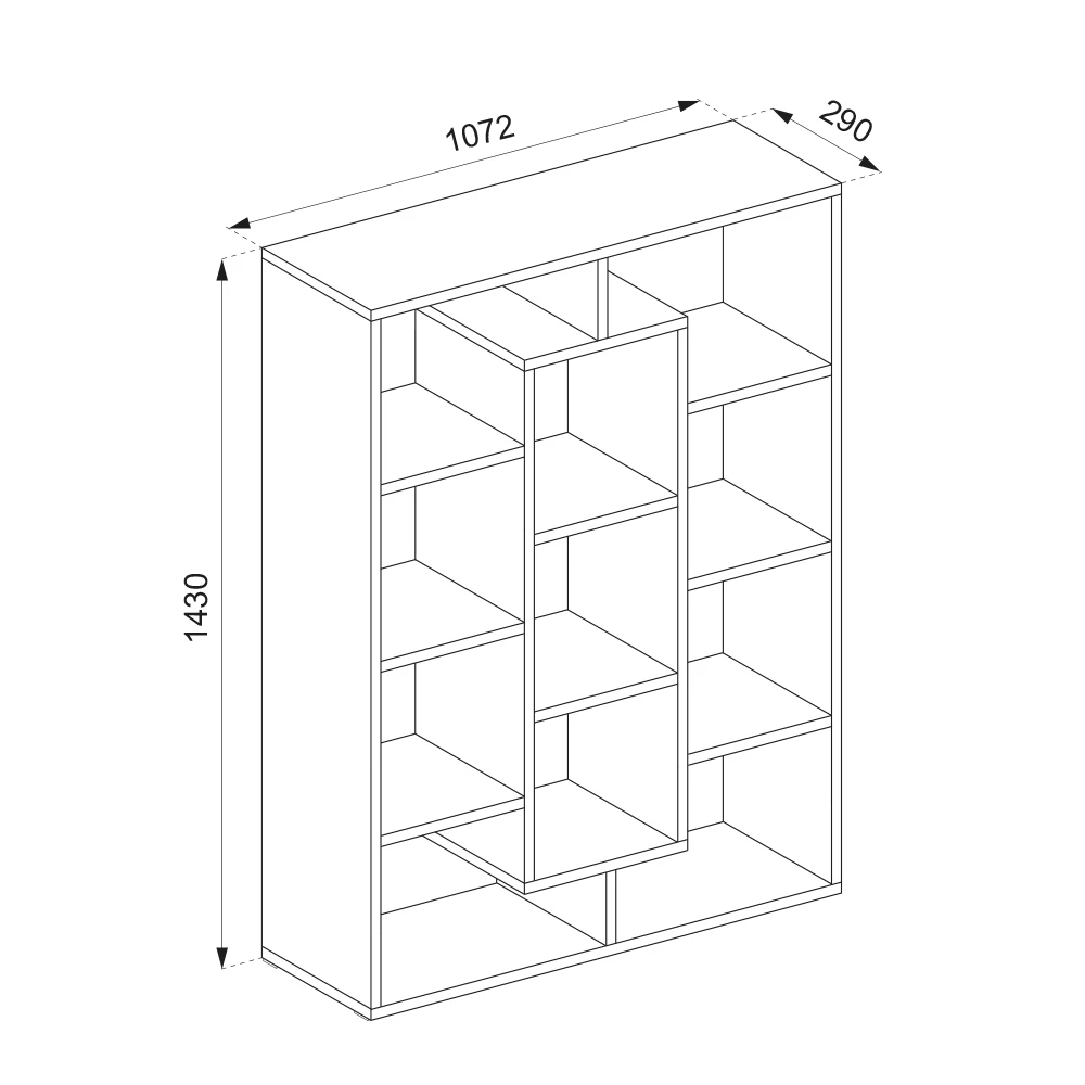 Vicco Szobaosztó Fehér 107.2 x 143 cm 2 összecsukható dobozzal,