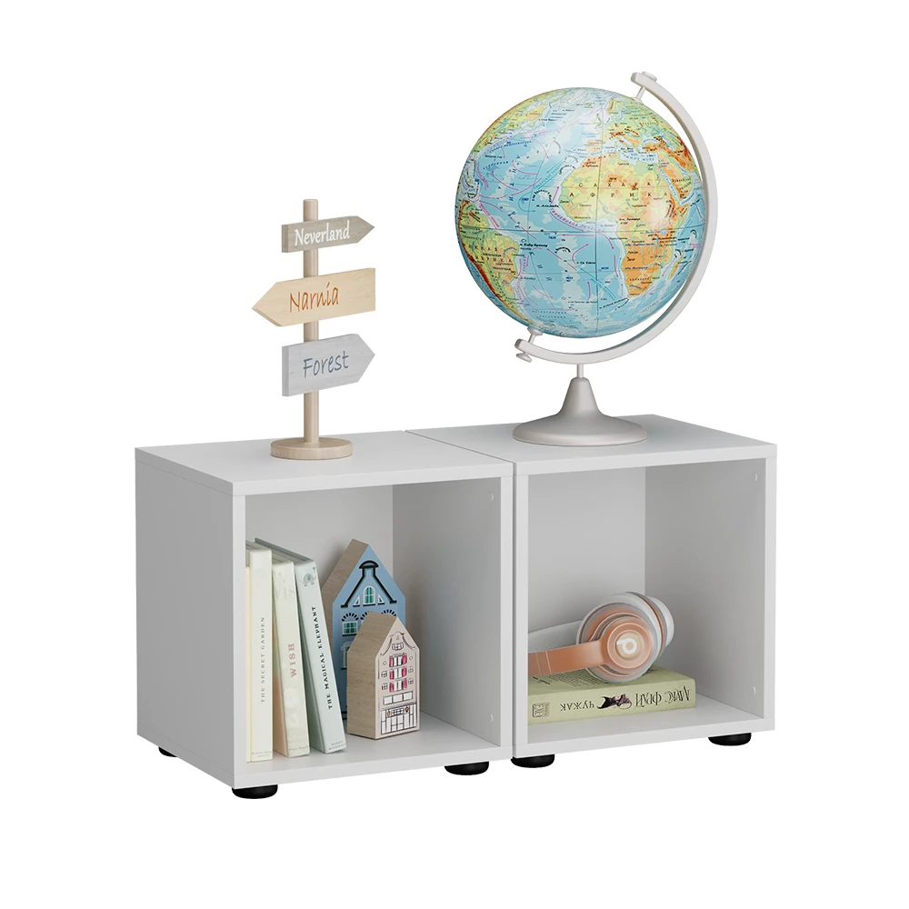Vicco Scaffale per bambini "Estell", Bianco, 36.4 x 38.2 cm Set di 2