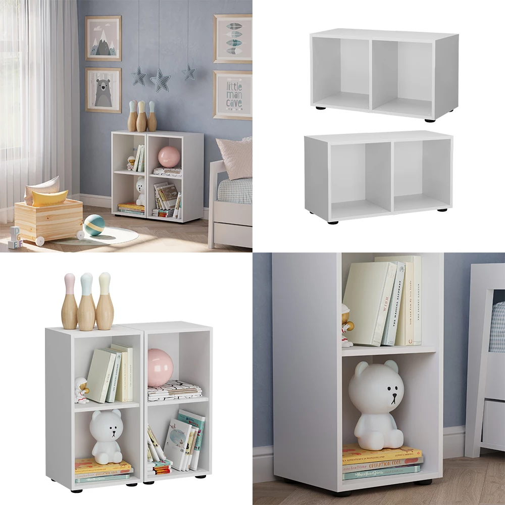 Vicco Scaffale per bambini "Estell", Bianco, 71 x 38.2 cm Set di 2