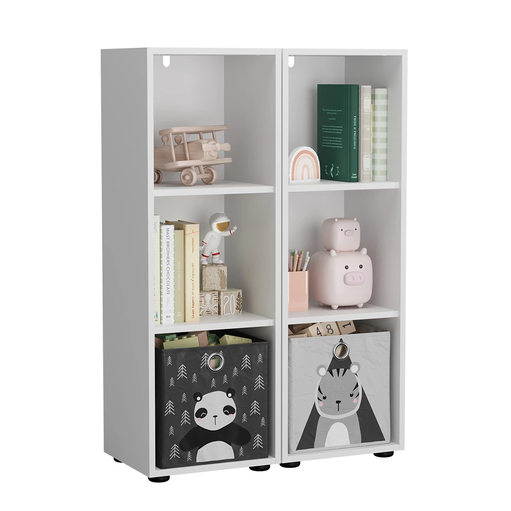 Vicco Scaffale per bambini "Estell", Bianco, 105.6 x 38.2 cm Set di 2