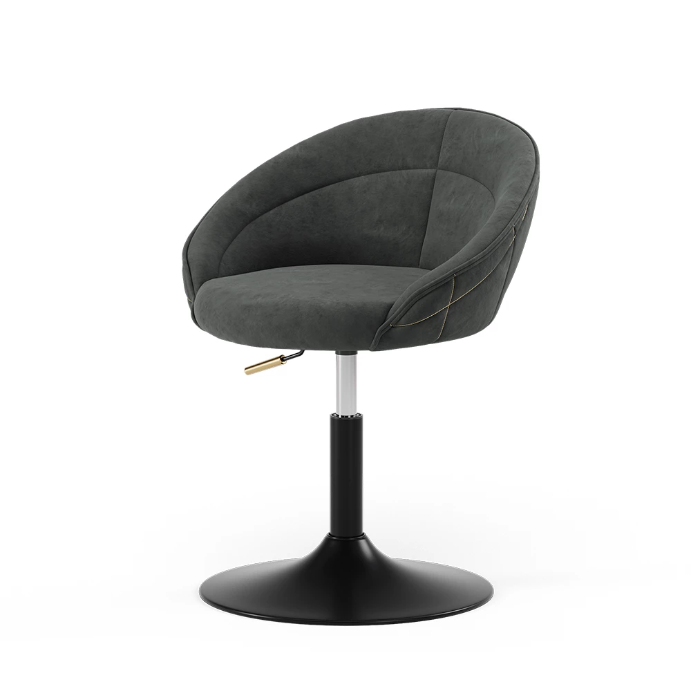 Vicco Hocker Anthrazit 45 x 79 cm drehbar 360 Grad, Goldamo