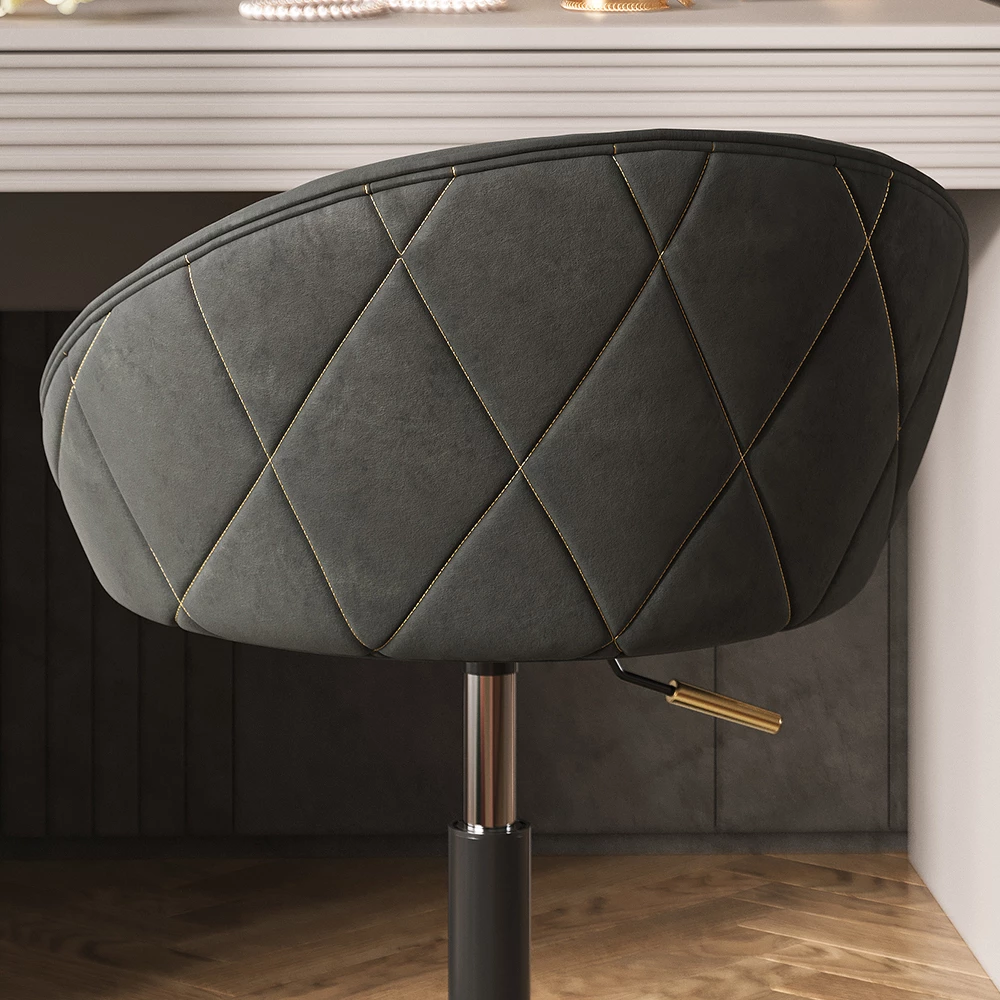 Vicco Hocker Anthrazit 45 x 79 cm drehbar 360 Grad, Goldamo