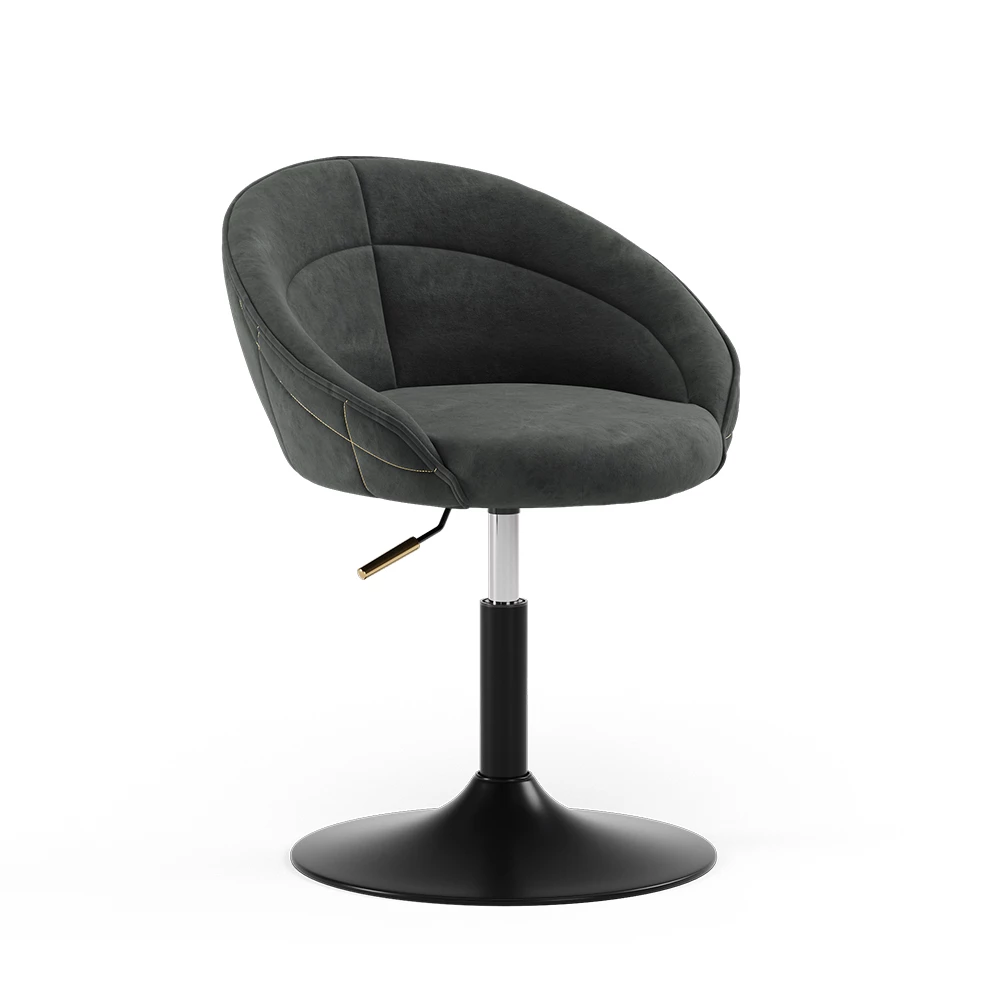Vicco Hocker Anthrazit 45 x 79 cm drehbar 360 Grad, Goldamo