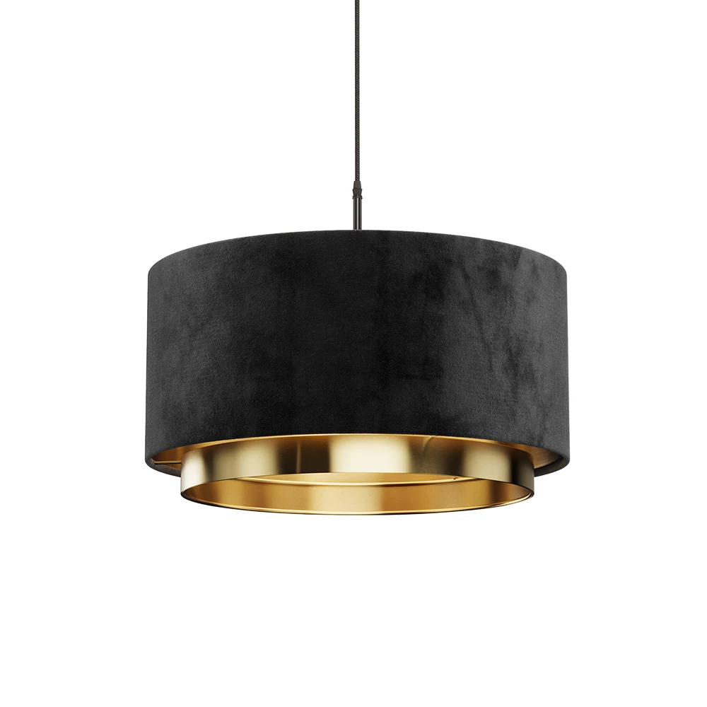 Vicco Hängeleuchter Schwarz 45 x 25.7 cm, Goldamo