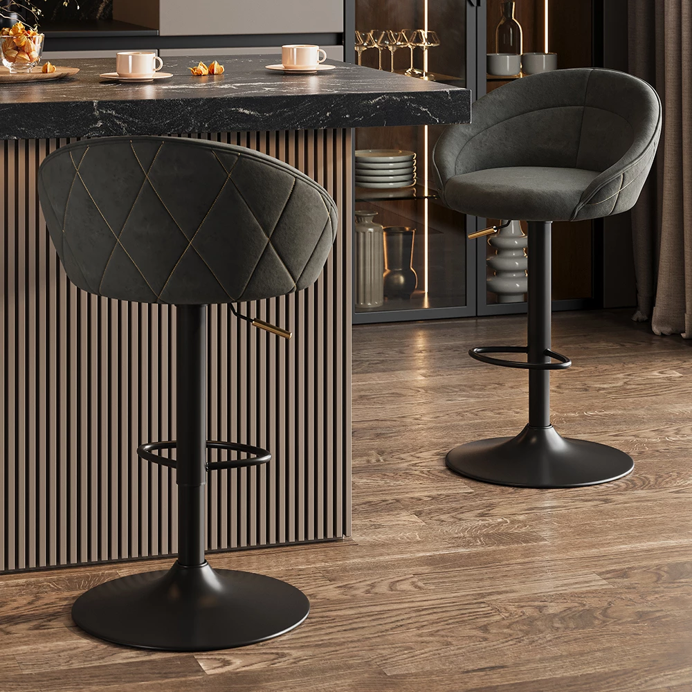Vicco Barhocker "Goldamo", Anthrazit, 58.5 x 84.5 cm 2er-Set