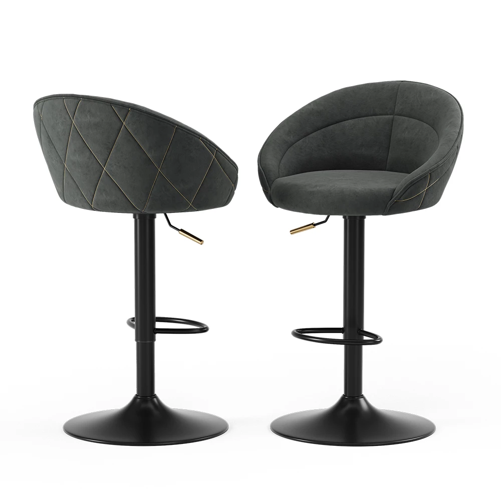 Vicco Barhocker "Goldamo", Anthrazit, 58.5 x 84.5 cm 2er-Set