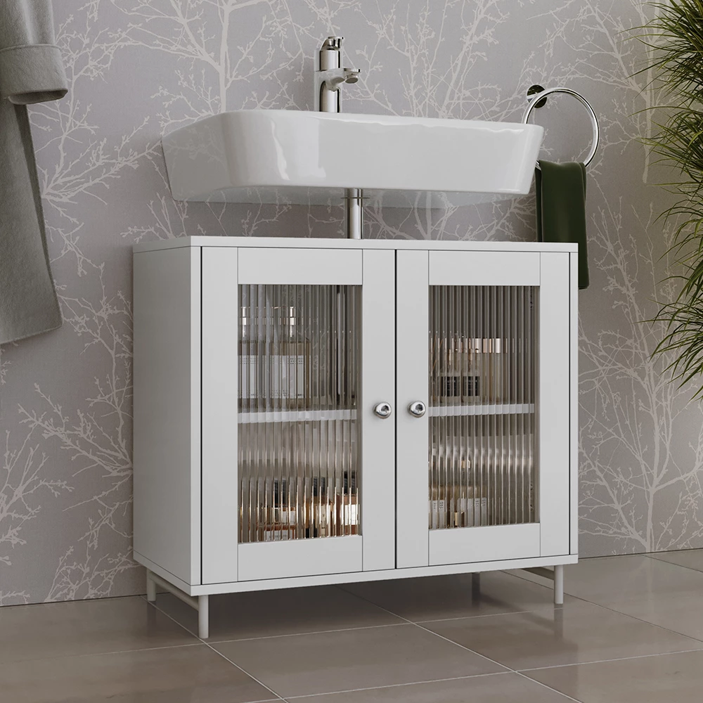 Vicco Wastafelonderbouw "Malte", Wit, 60 x 58 cm